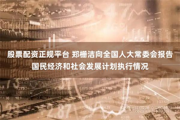 股票配资正规平台 郑栅洁向全国人大常委会报告国民经济和社会发展计划执行情况